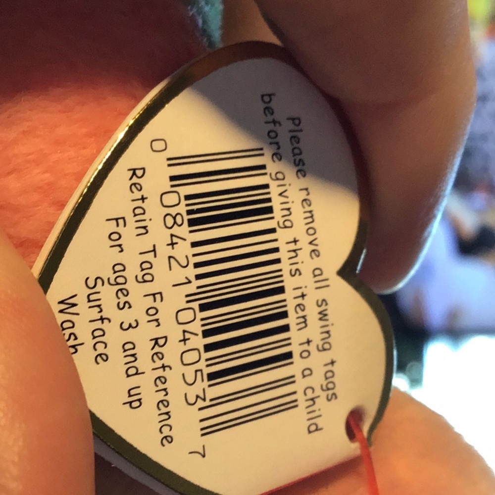 Rare 1996 Peace Bear beanie baby WITH TAG ERRORS - Picture 6 of 8